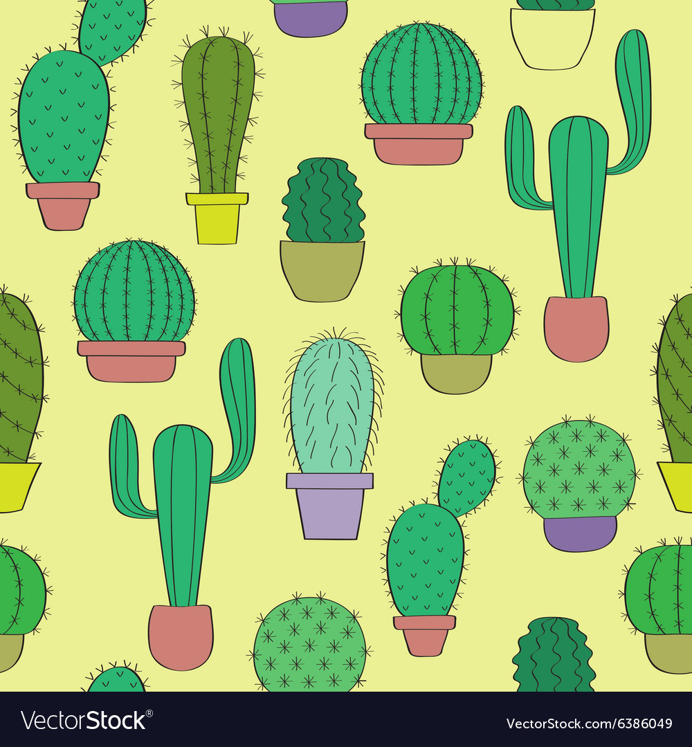 Background with cacti