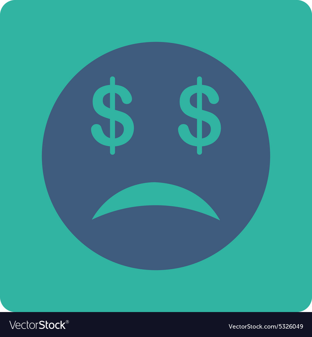 Bankrupt smiley icon from commerce buttons