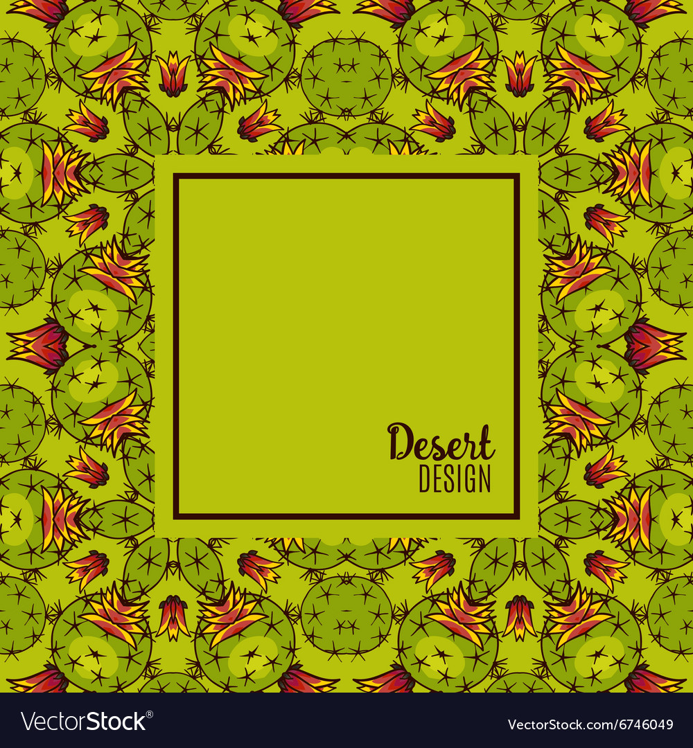 Banner With A Kaleidoscope Of Succulents In Style Vector Image