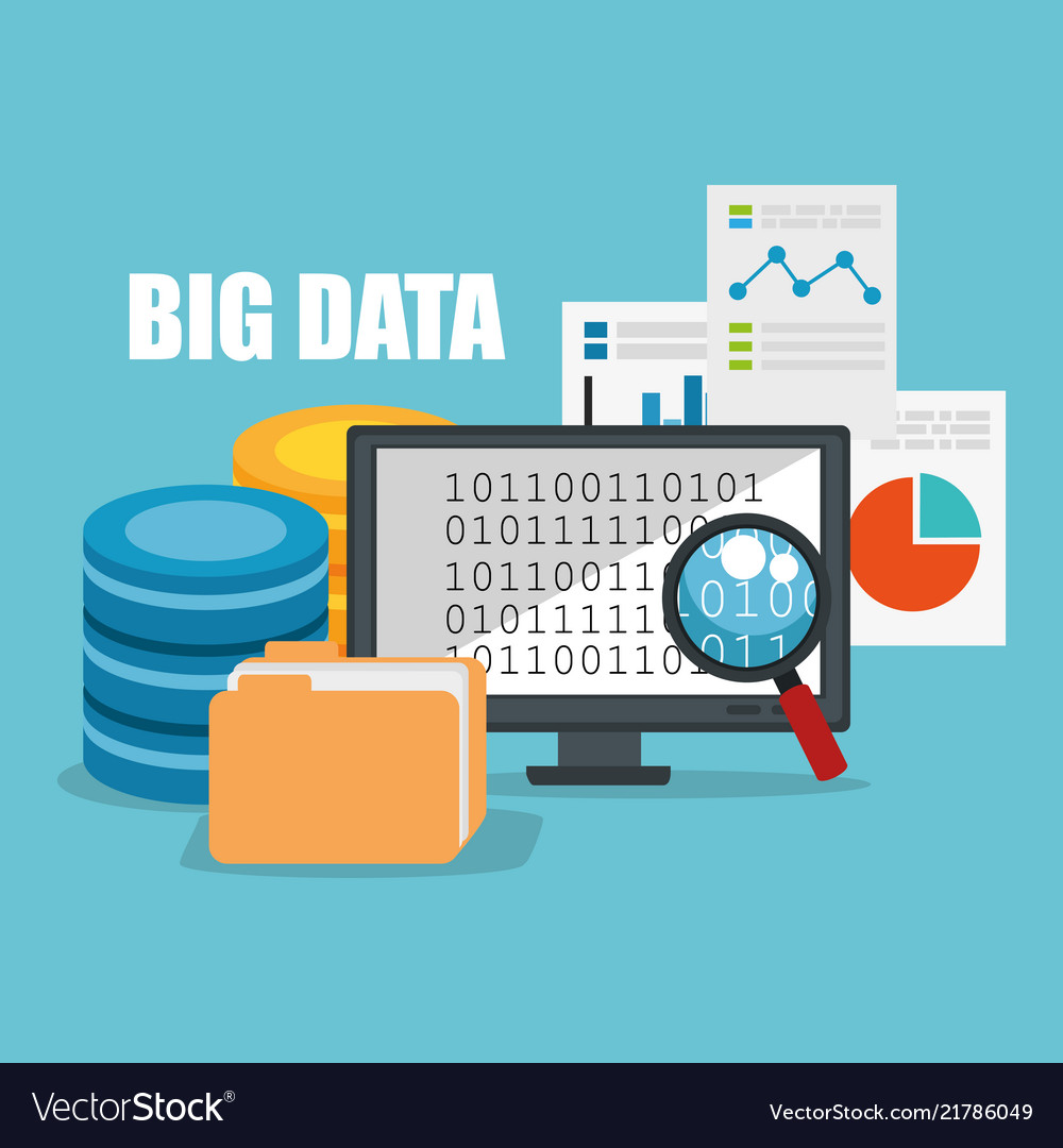 Big Data Computer Icons