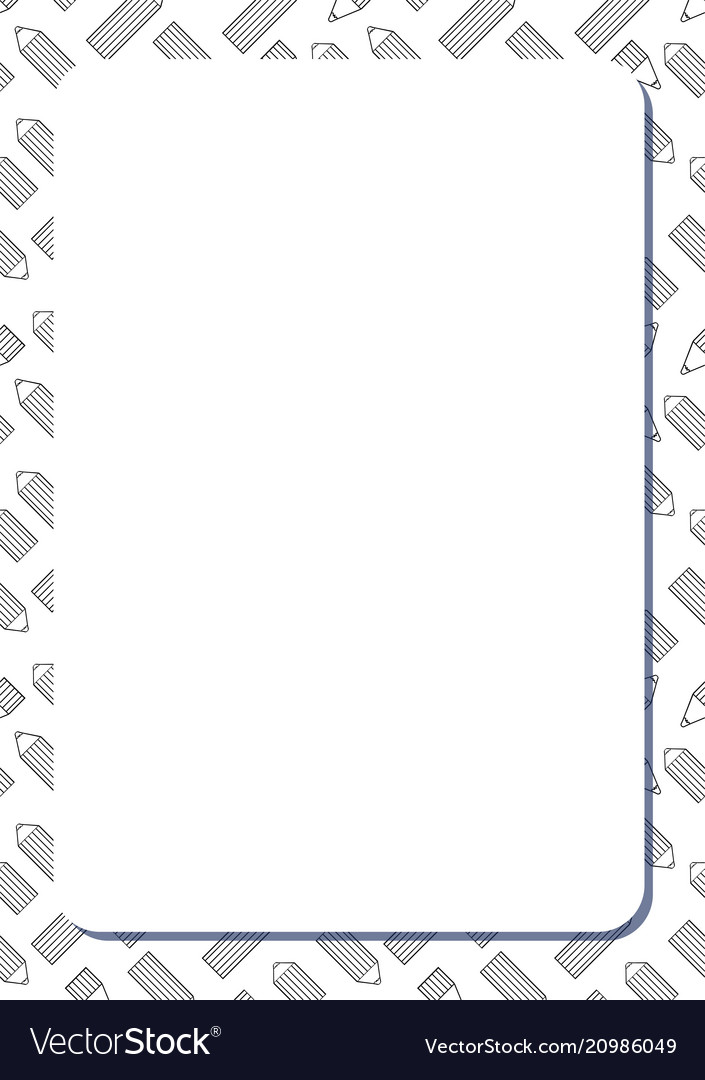 Blank white frame on background with set of cute Vector Image