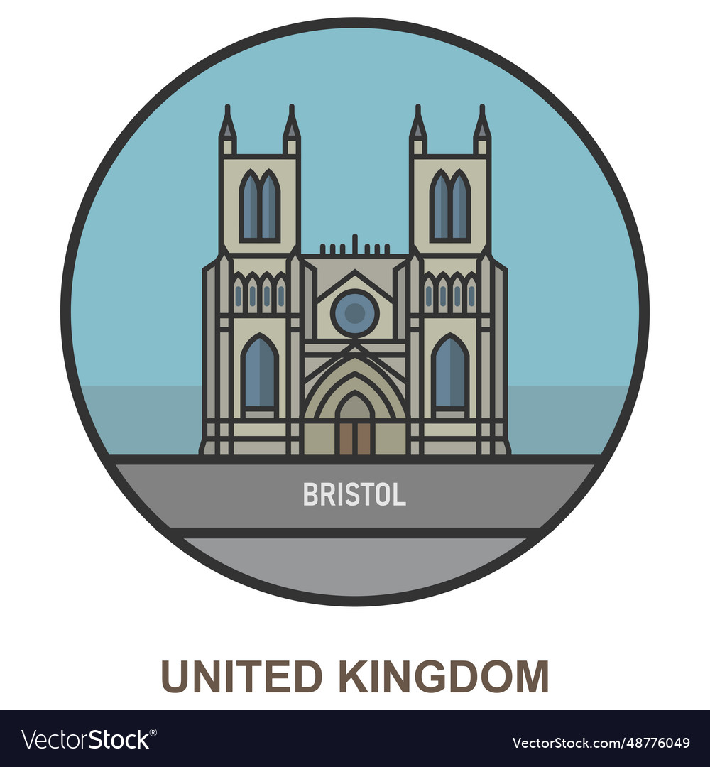 Bristol cities and towns in united kingdom Vector Image