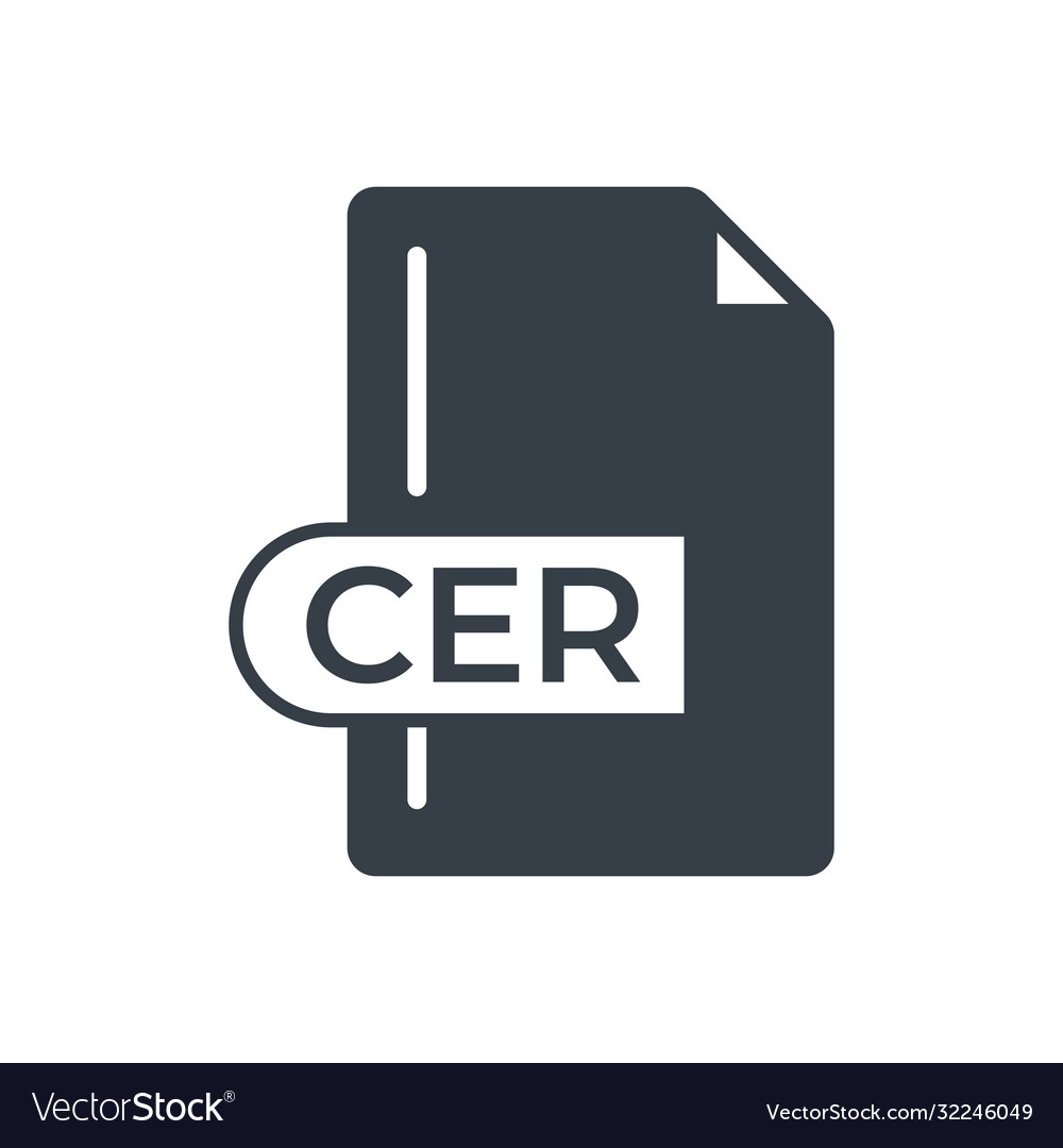 Cer file format icon extension filled