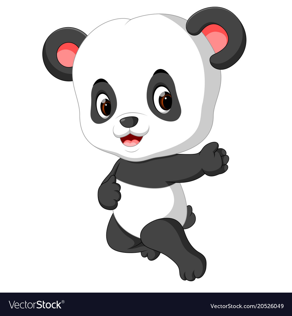 Cute Bapanda Cartoon Royalty Free Vector Image