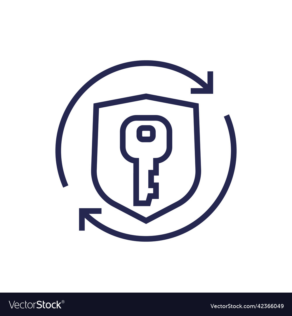 Cybersecurity access data protection line icon