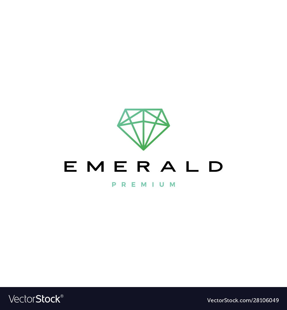 Emerald diamond logo icon