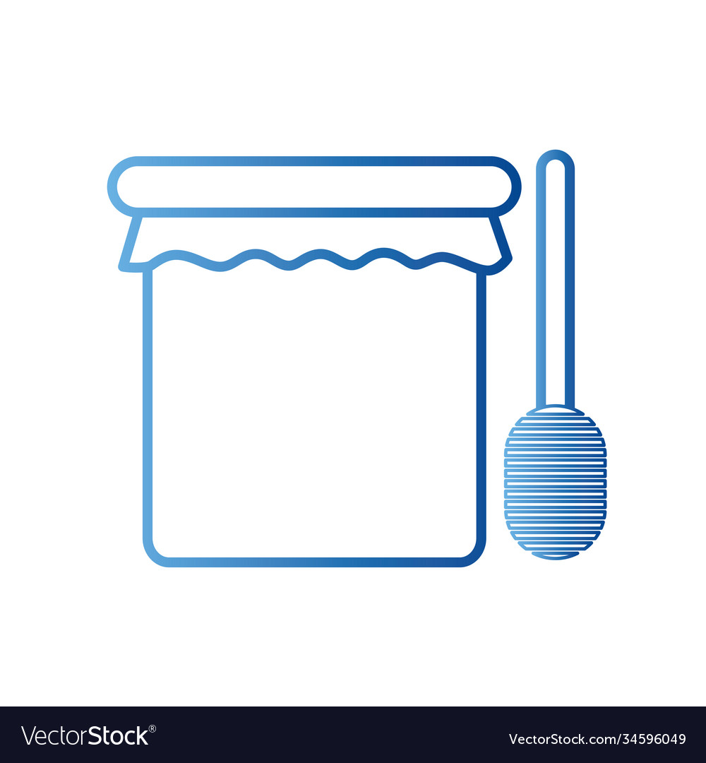 Honey jar with stick gradient style icon