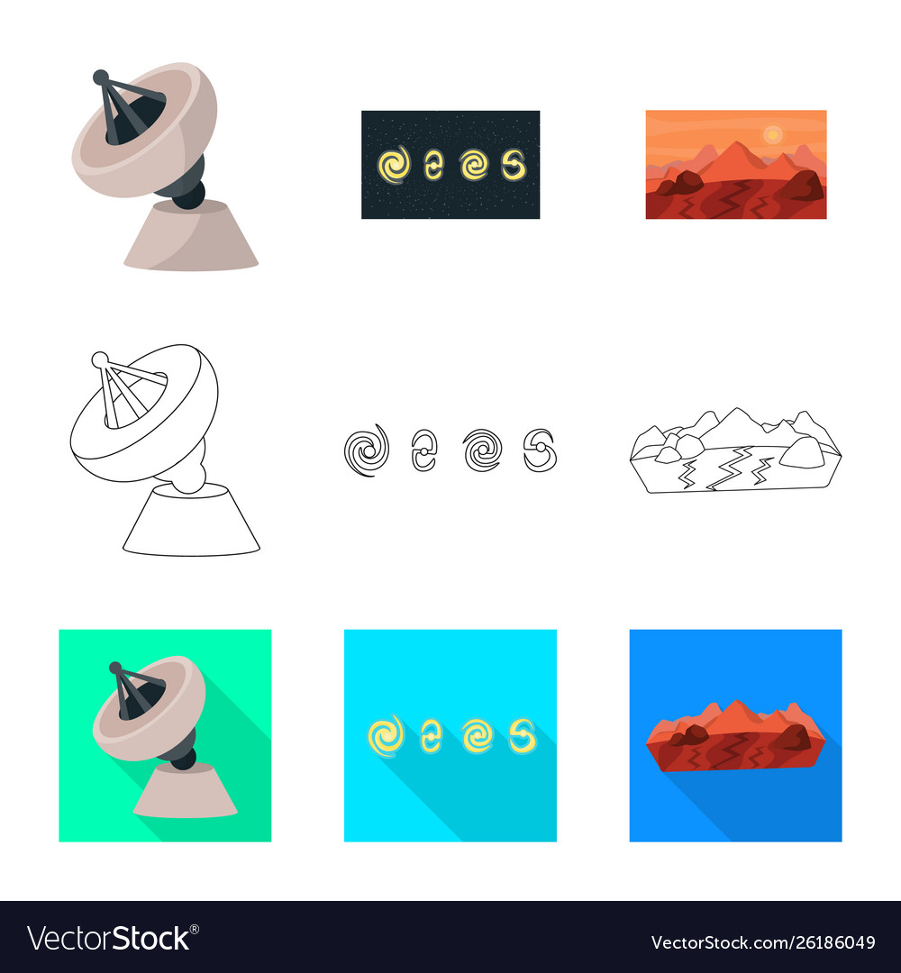 Isolated object astronomy and technology sign vector image Isolated object astronomy and technology sign