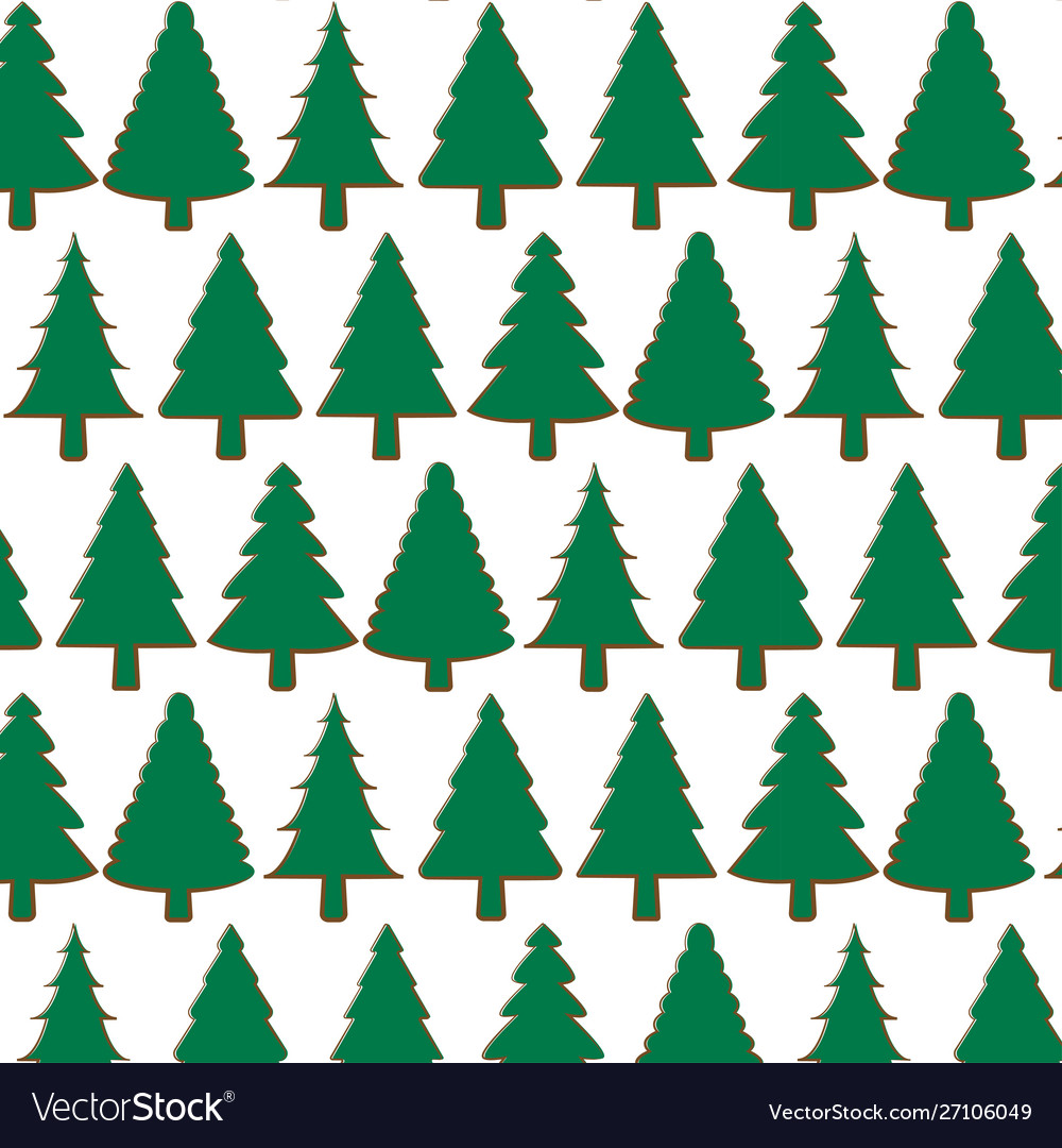 Pine tree pattern isolated on white background