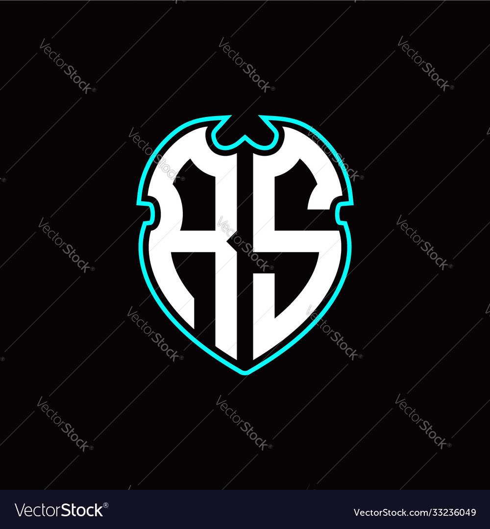 R s initial logo design with a shield shape vector image R s initial logo design with a shield shape