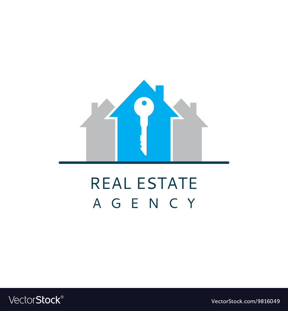 Real estate logo template Royalty Free Vector Image