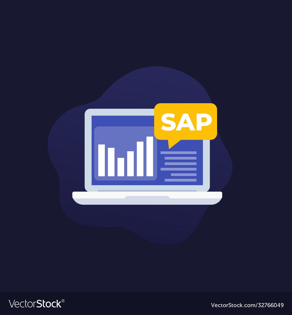 Sap business automation software icon Royalty Free Vector