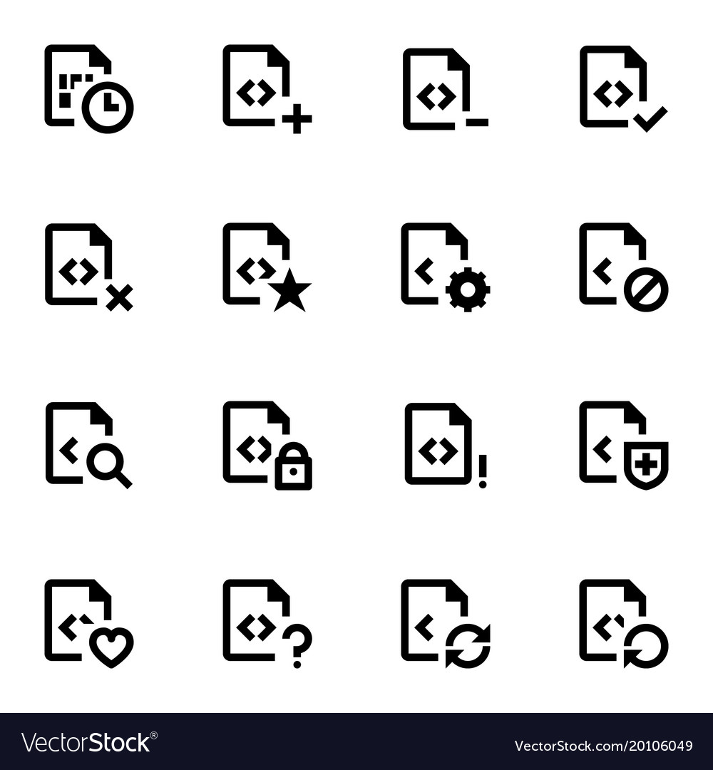 Set of coding icons