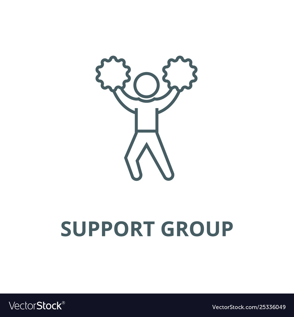 Support group line icon linear concept