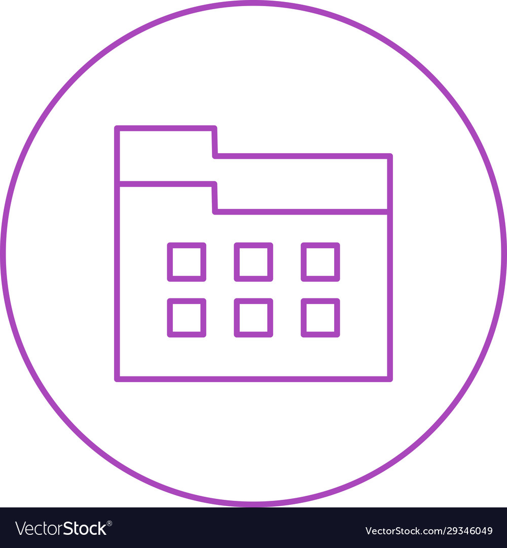 Unique file manager line icon