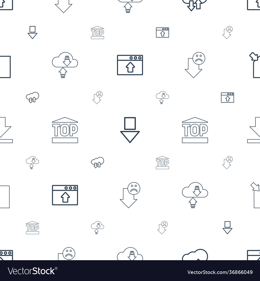 Upload icons pattern seamless white background