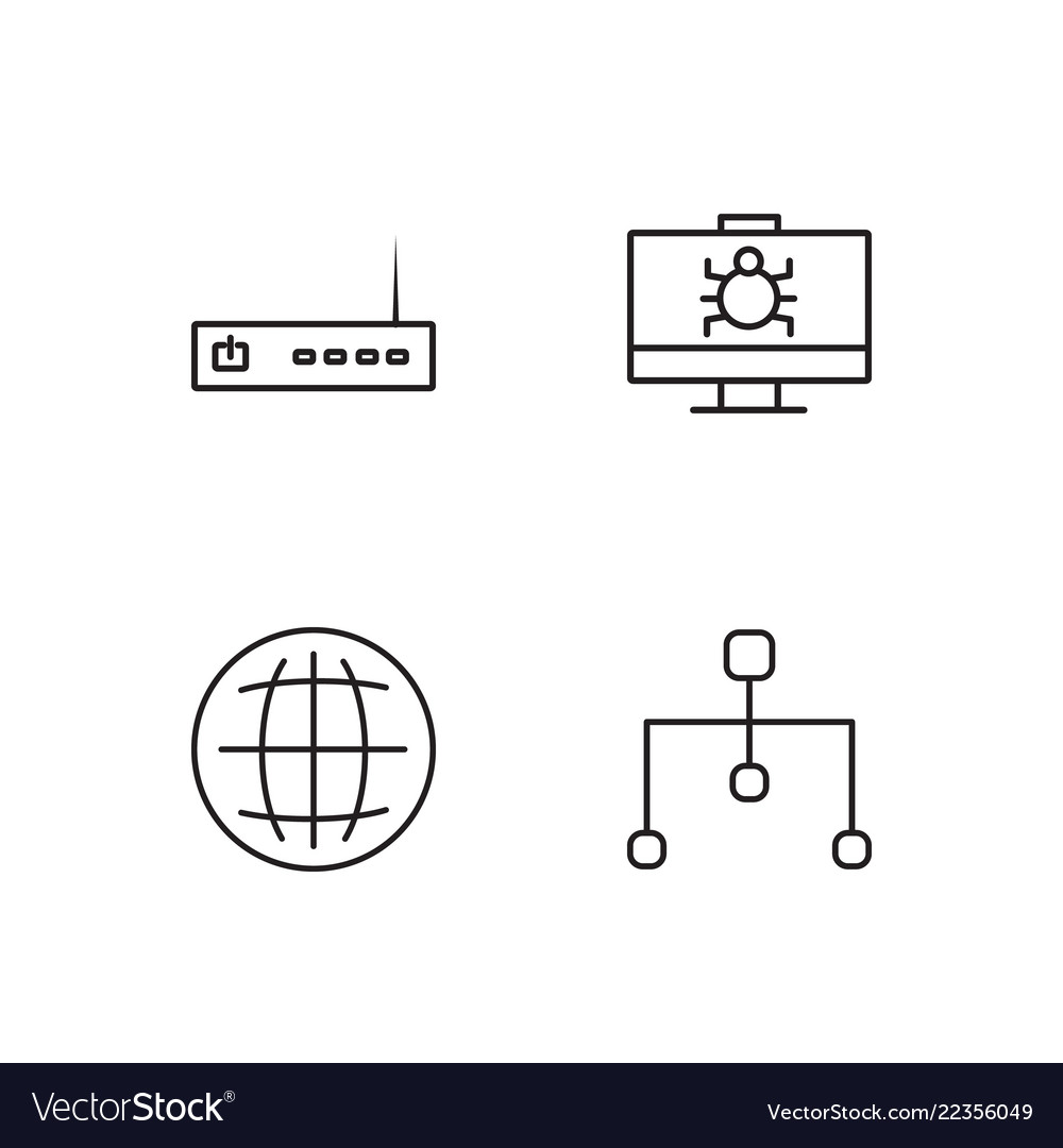 Web simple outlined icons set Vector Image Web simple outlined icons set