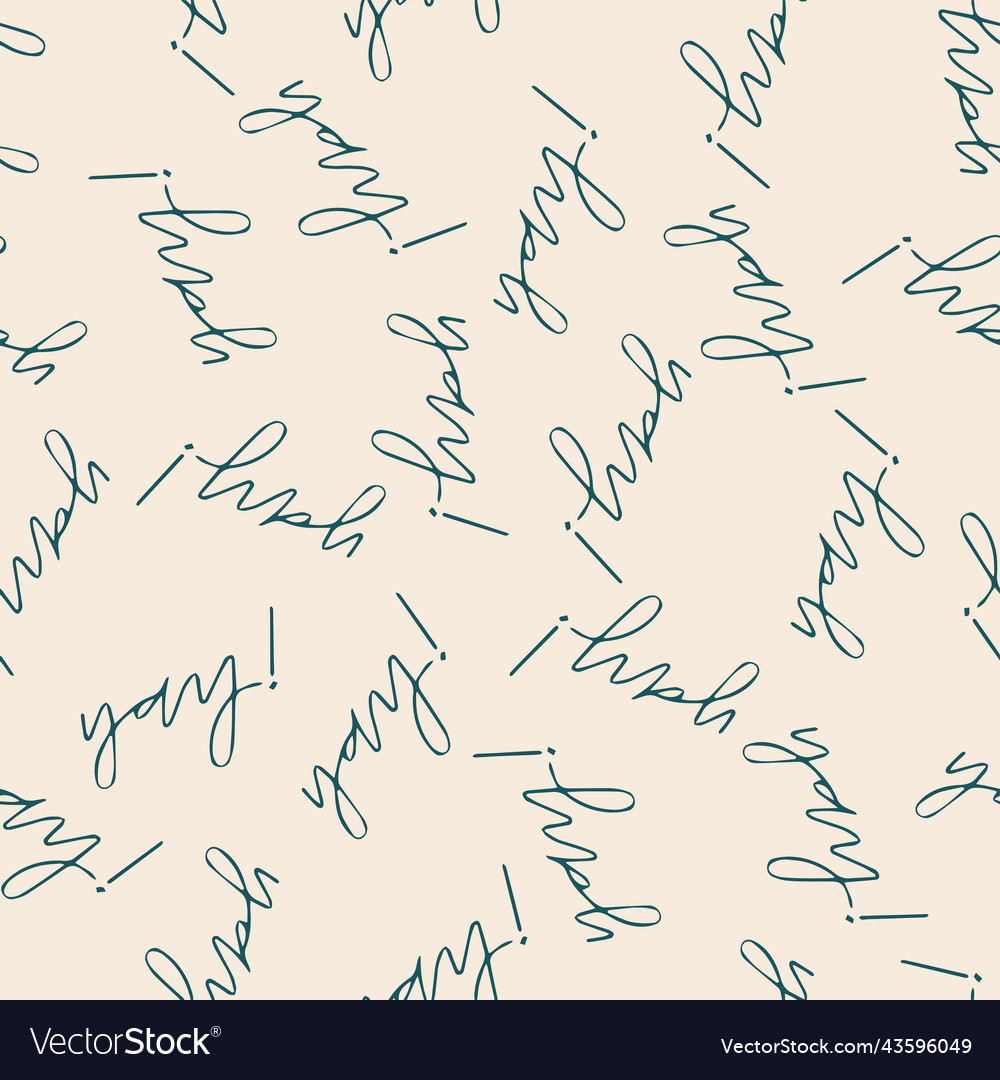 Yay slogan seamless pattern file Vector Image Yay slogan seamless pattern file