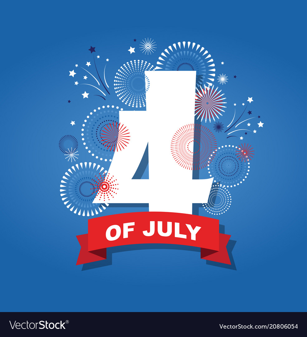 4th july fireworks background celebration usa vector image 4th july fireworks background celebration usa