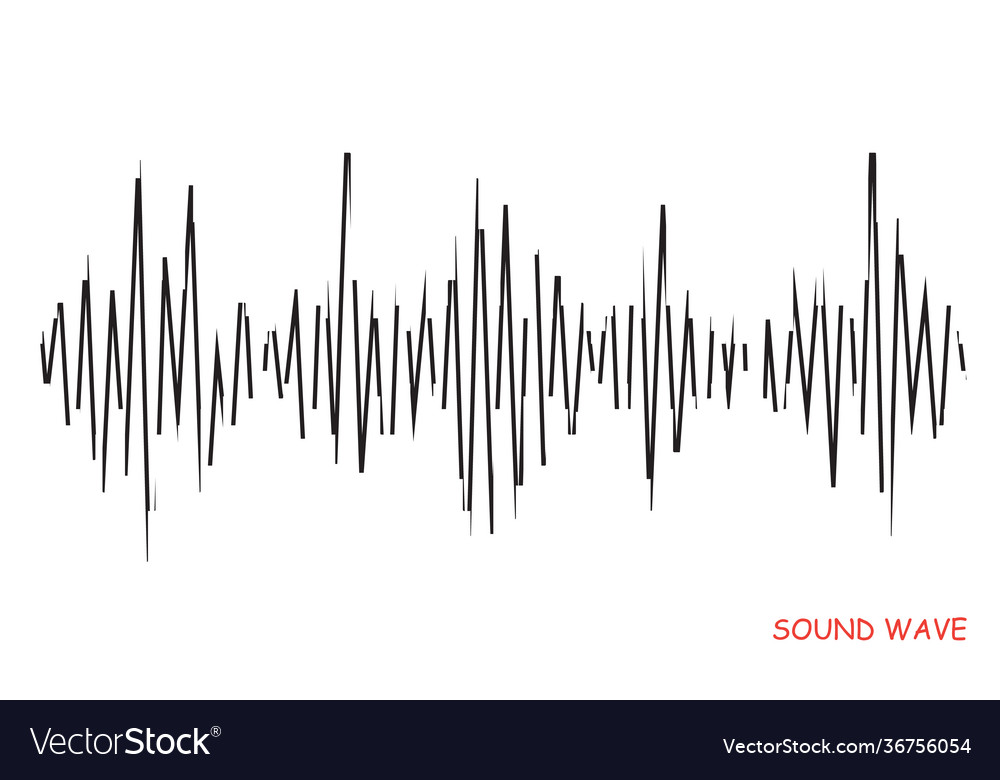 Abstract black pulse equalizer on white background