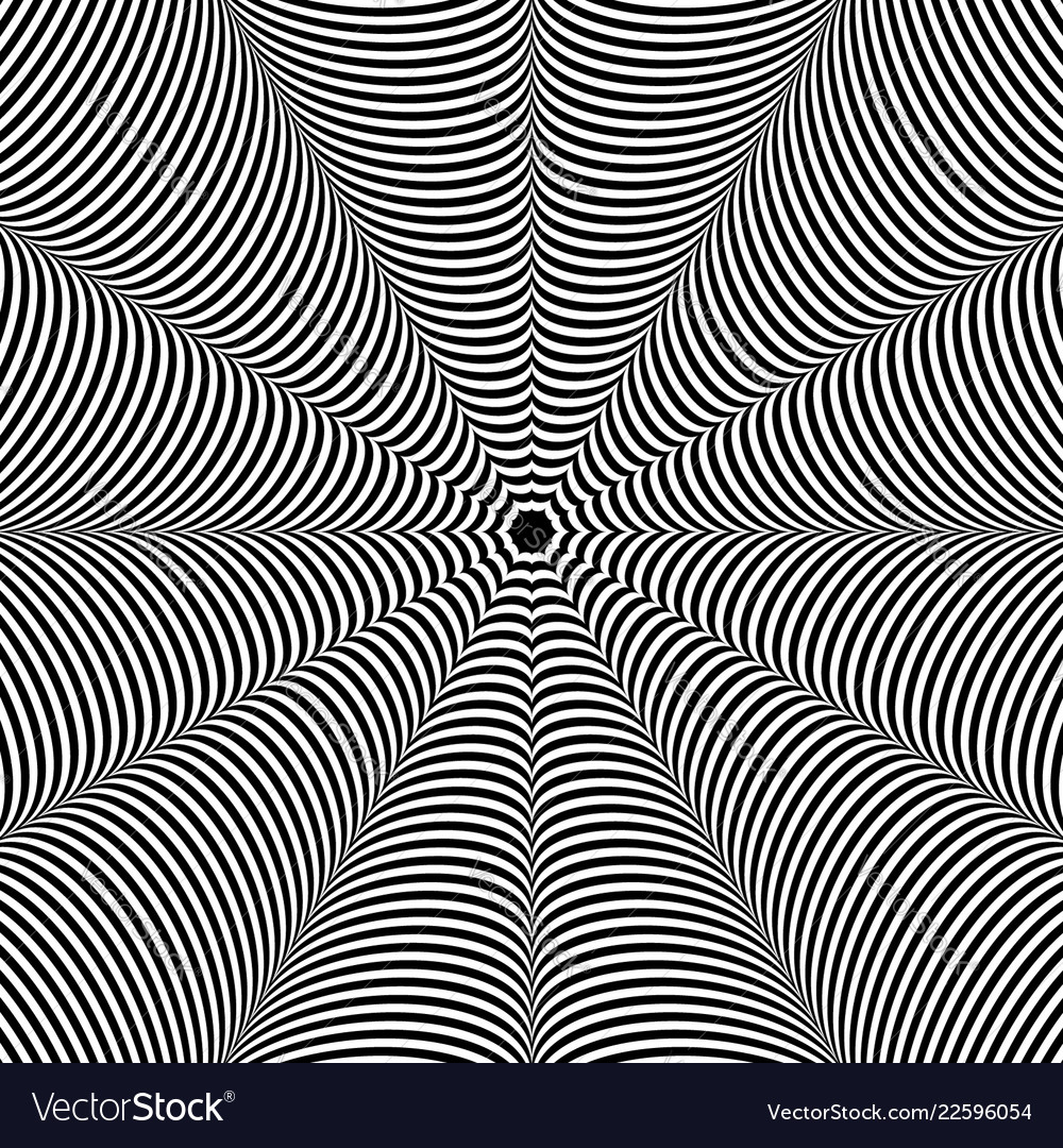 Abstract radiating pattern with deformed shapes