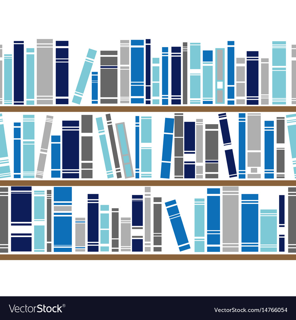 Bookshelf seamless pattern
