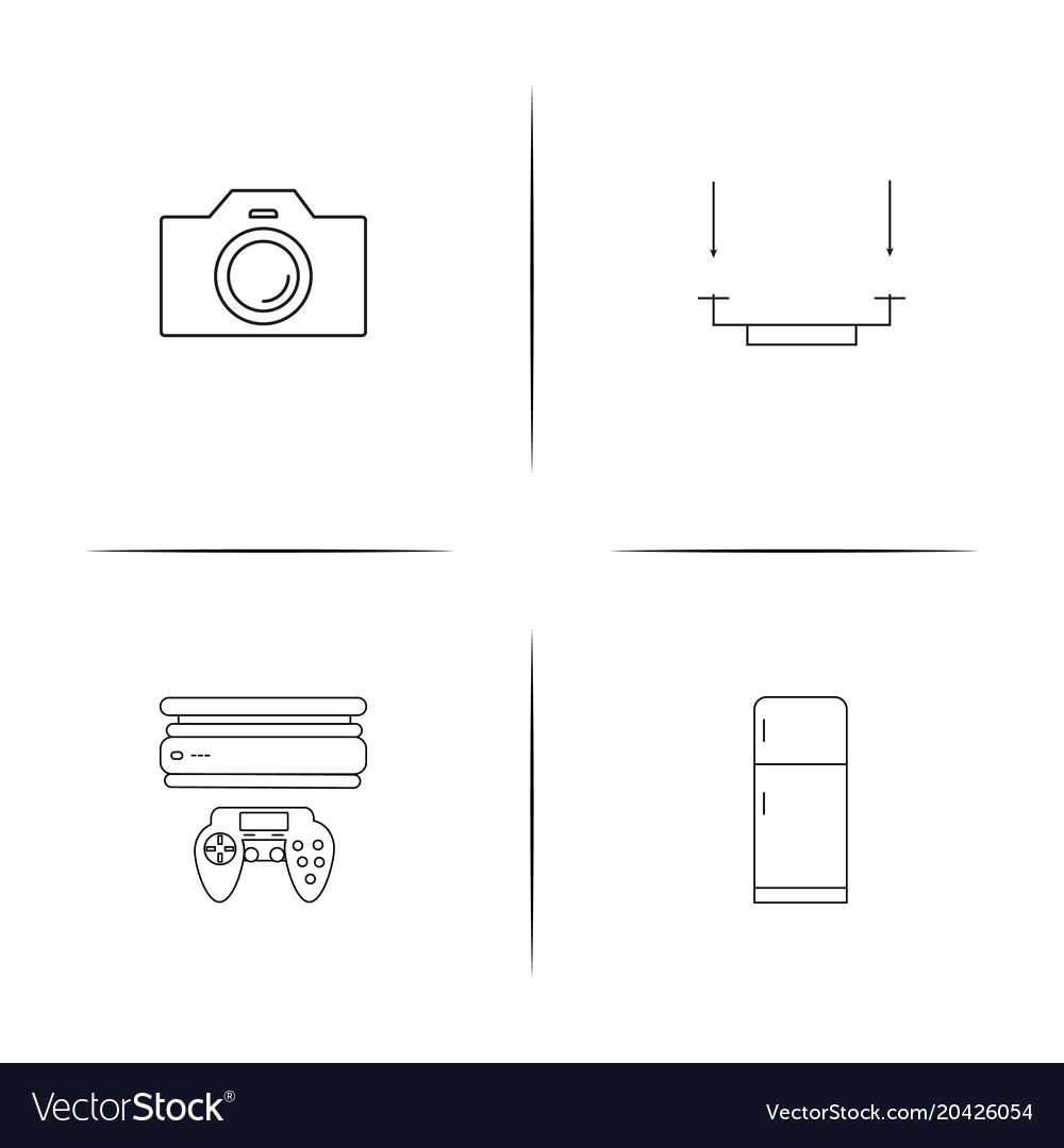 Devices simple linear icon setsimple outline icons