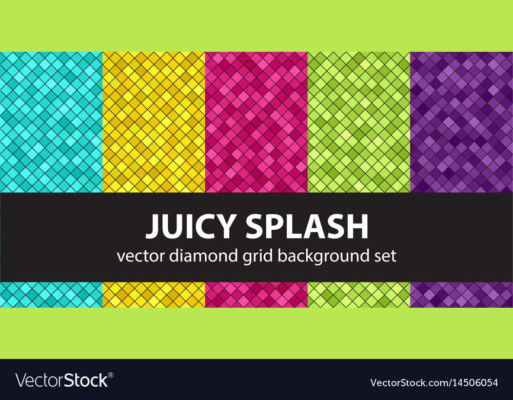 Diamond pattern set juicy splash seamless