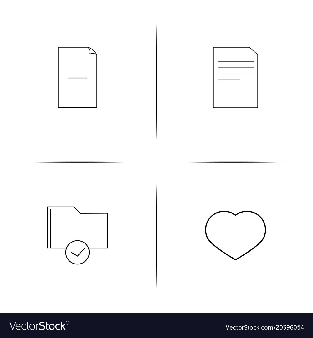 Files and folders sign simple linear icon
