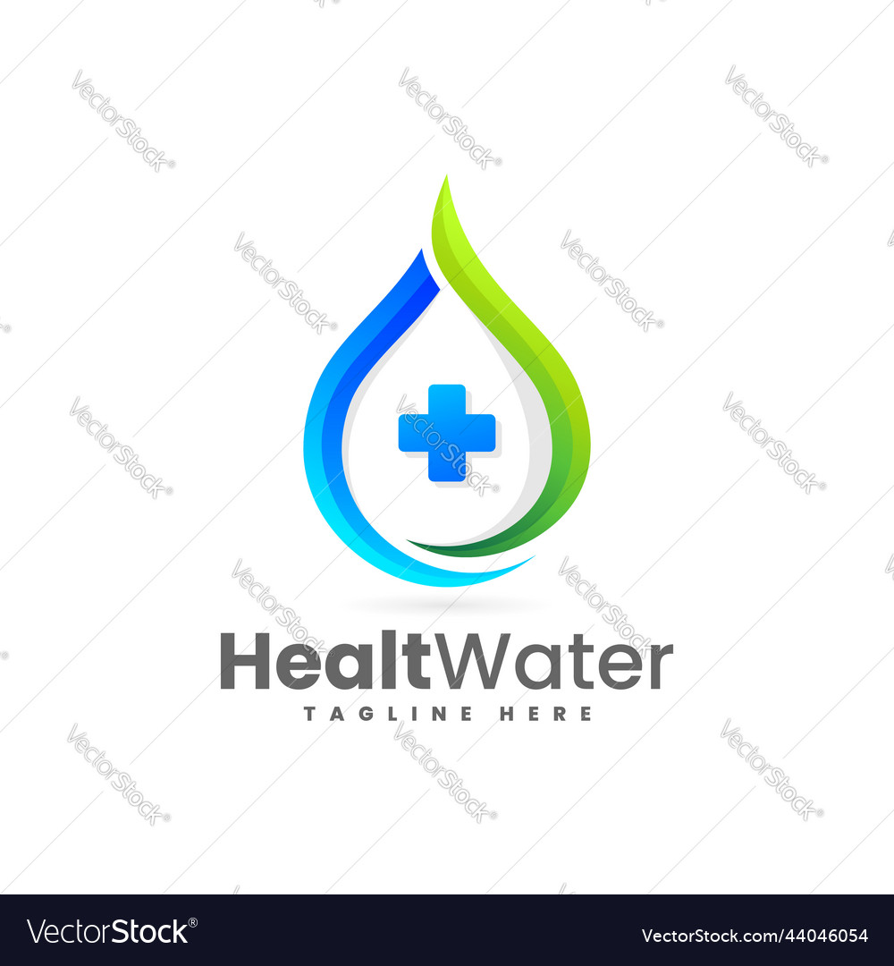 Health water droplets logo icon