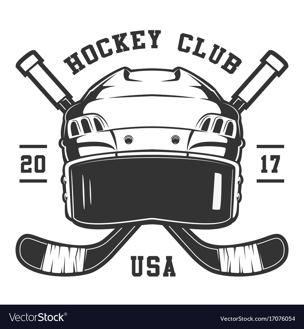 Hockey helmet Royalty Free Vector Image - VectorStock