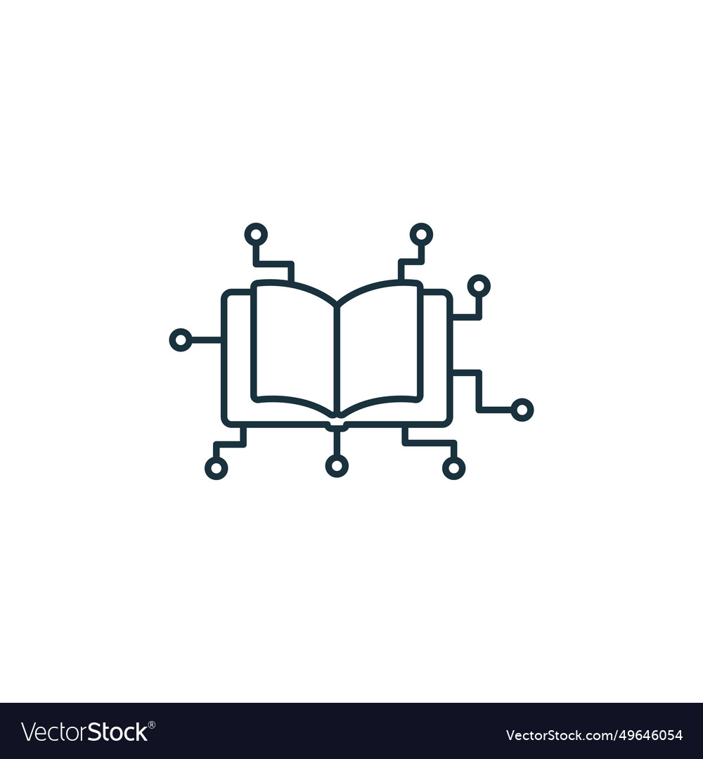 Machine learning icon monochrome simple sign from Vector Image Machine learning icon monochrome simple sign from