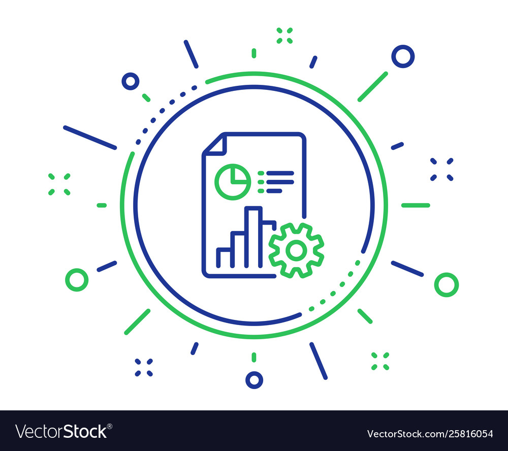 Report line icon column graph pie chart sign Vector Image Report line icon column graph pie chart sign