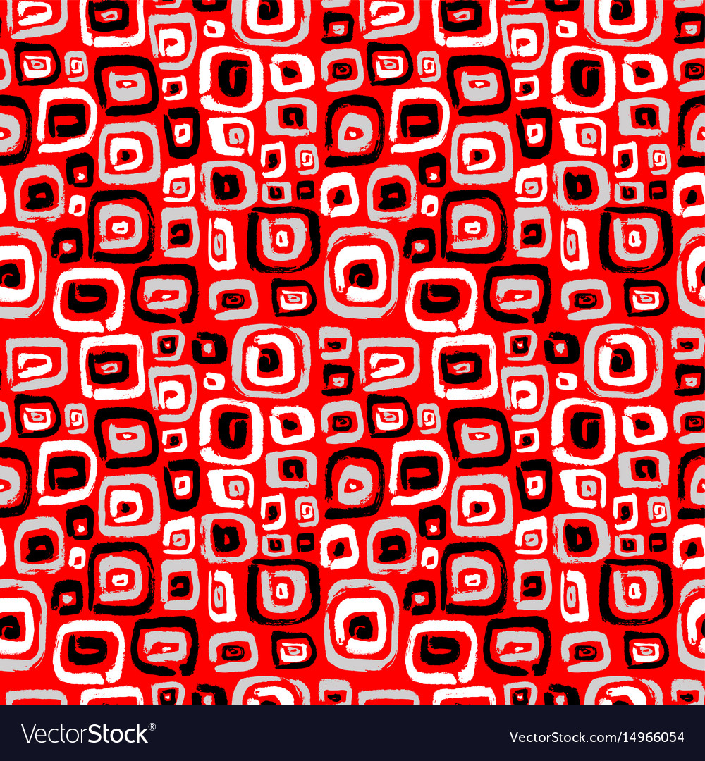 Seamless pattern with abstract square elements