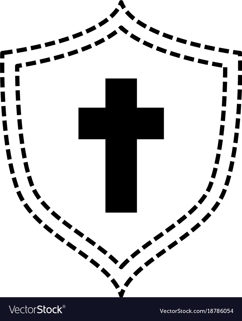 Shield with cross icon