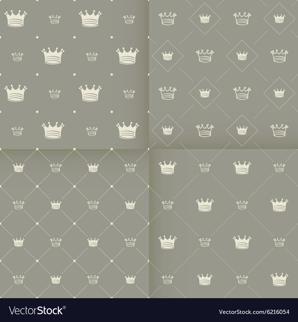 Simple seamless pattern with crown