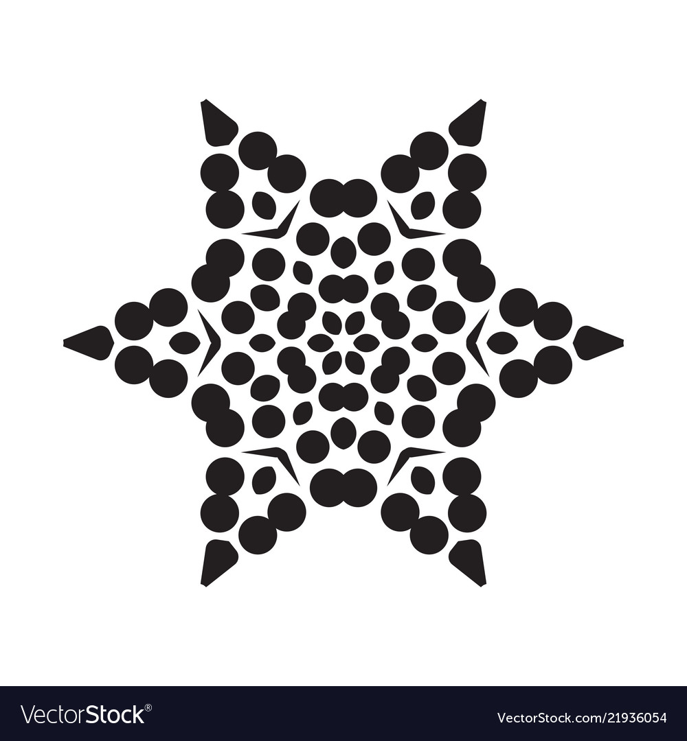 Simple snowflake icon isolated on white background