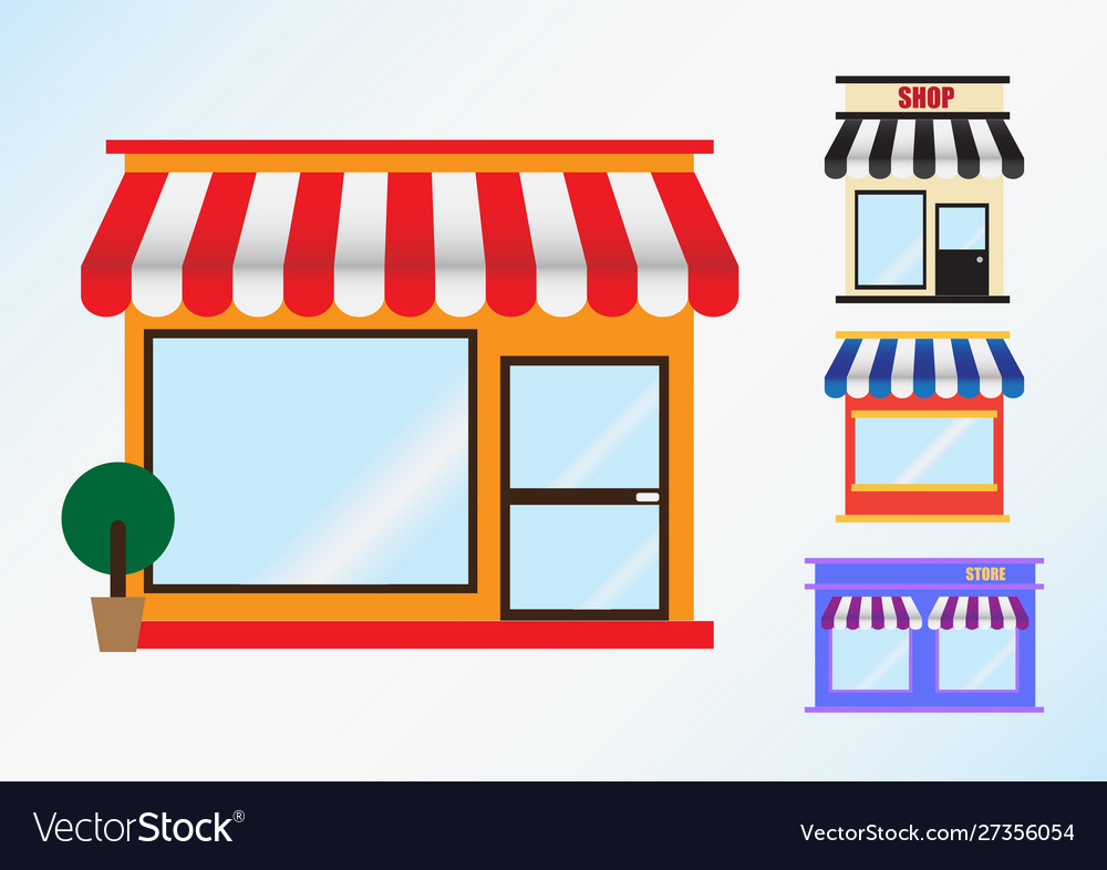 Storefront Window with Awning Icon