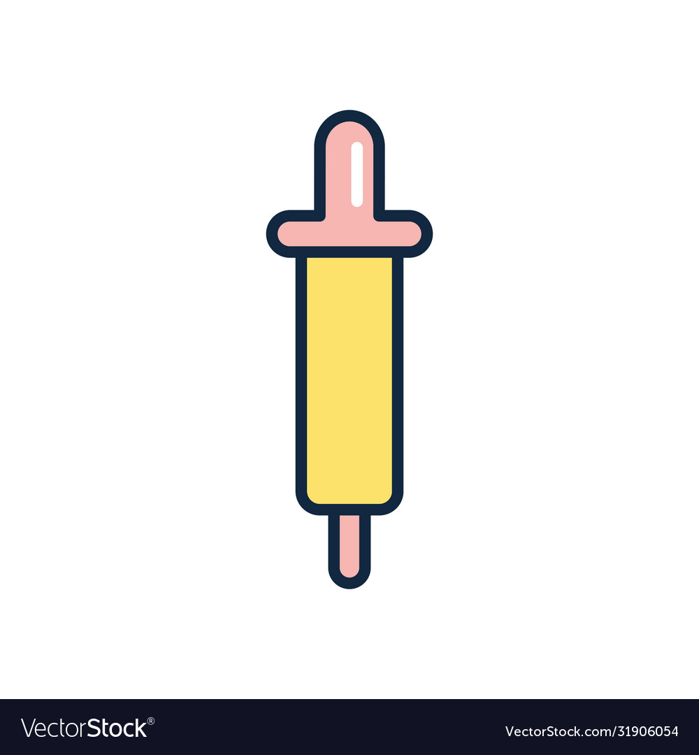 Syringe icon image line color style