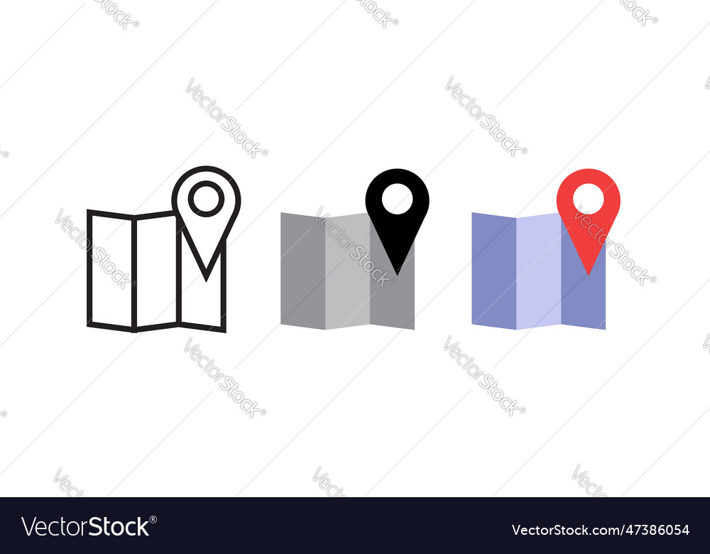Tracking map icon location pin logotype web vector image Tracking map icon location pin logotype web