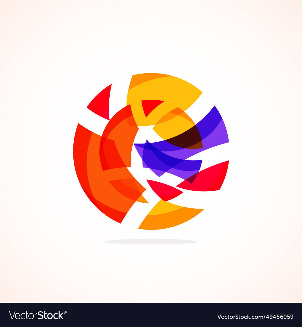 Abstract circle logo - minimalist emblem timeless Vector Image