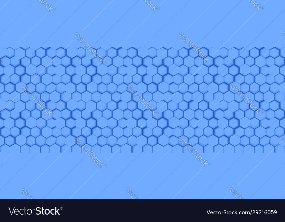 Blue wide seamless hexagonal pattern texture