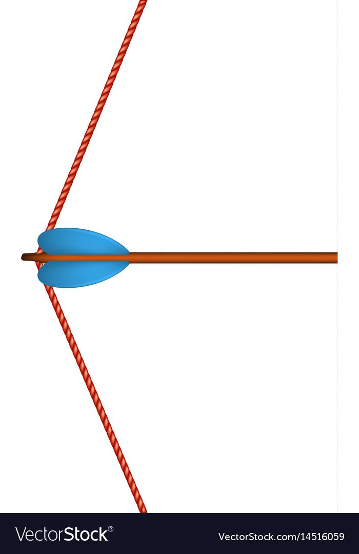 Bow arrow and red bowstring