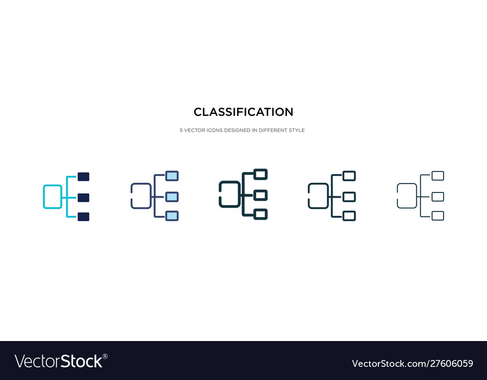 Classification icon in different style two