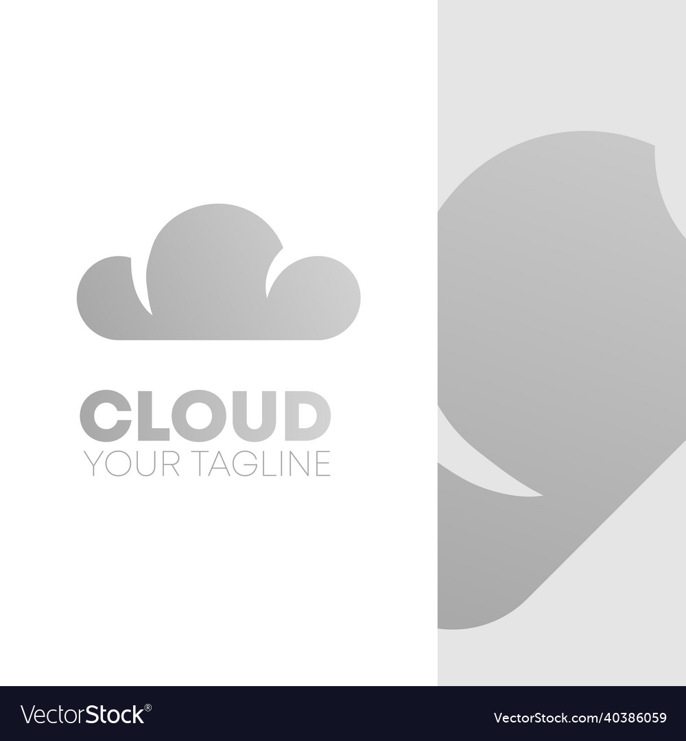 Cloud gradient logo icon