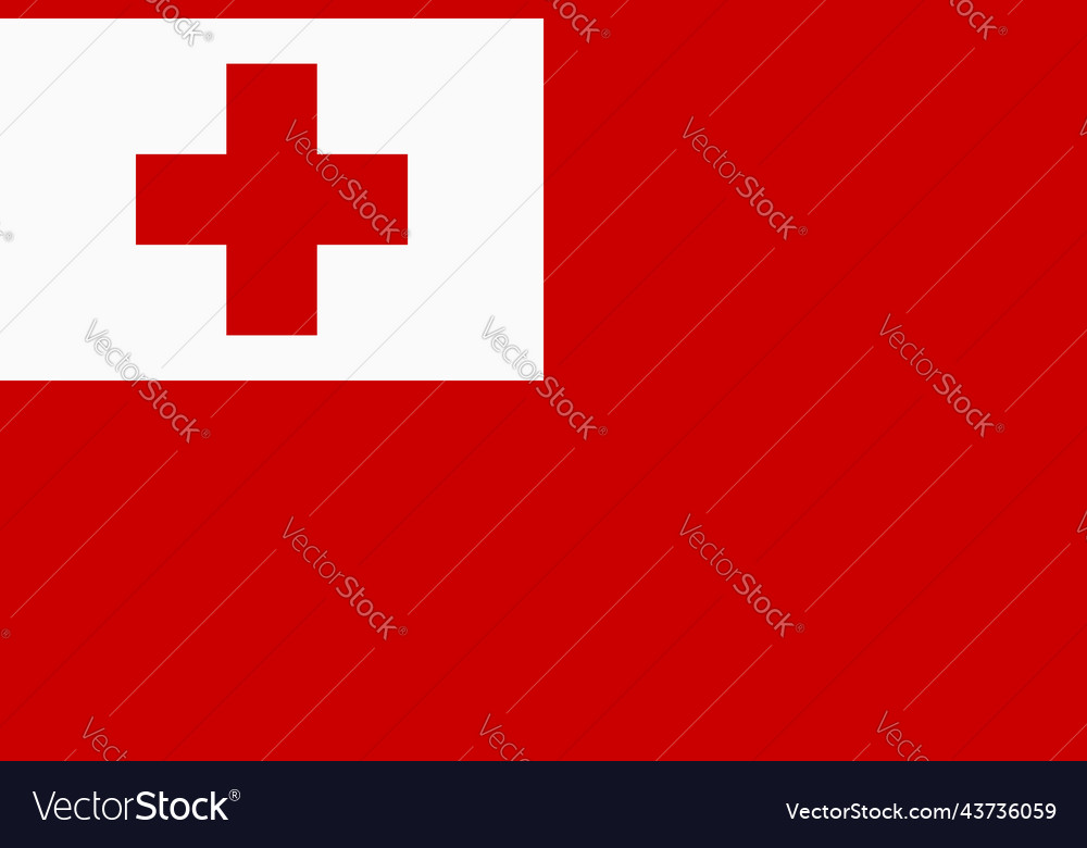 Flag of tonga official colors flat Royalty Free Vector Image