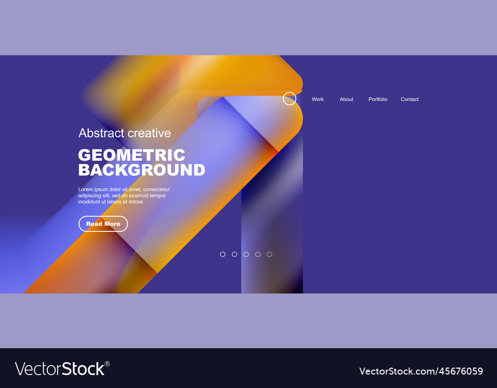 Fluid gradient triangles landing page background vector image Fluid gradient triangles landing page background