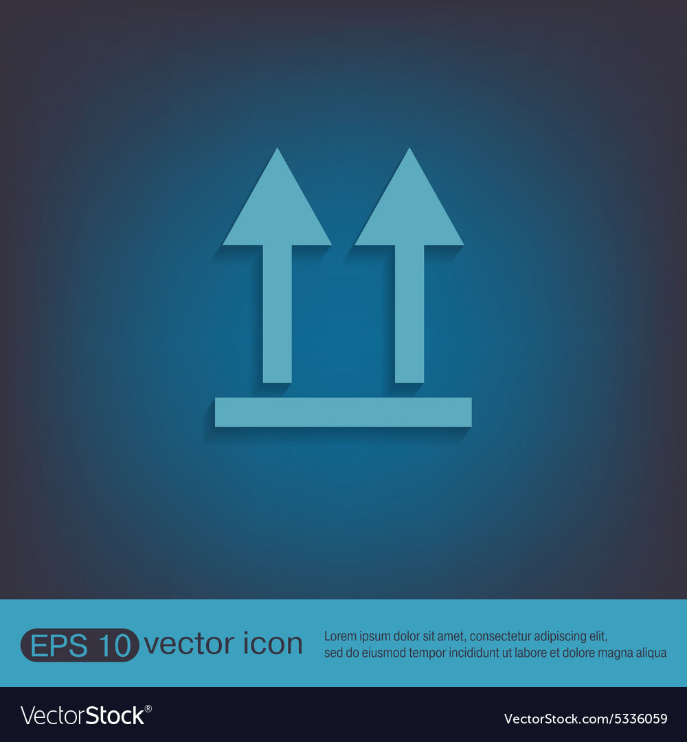 Fragile symbol arrow up logistic icon