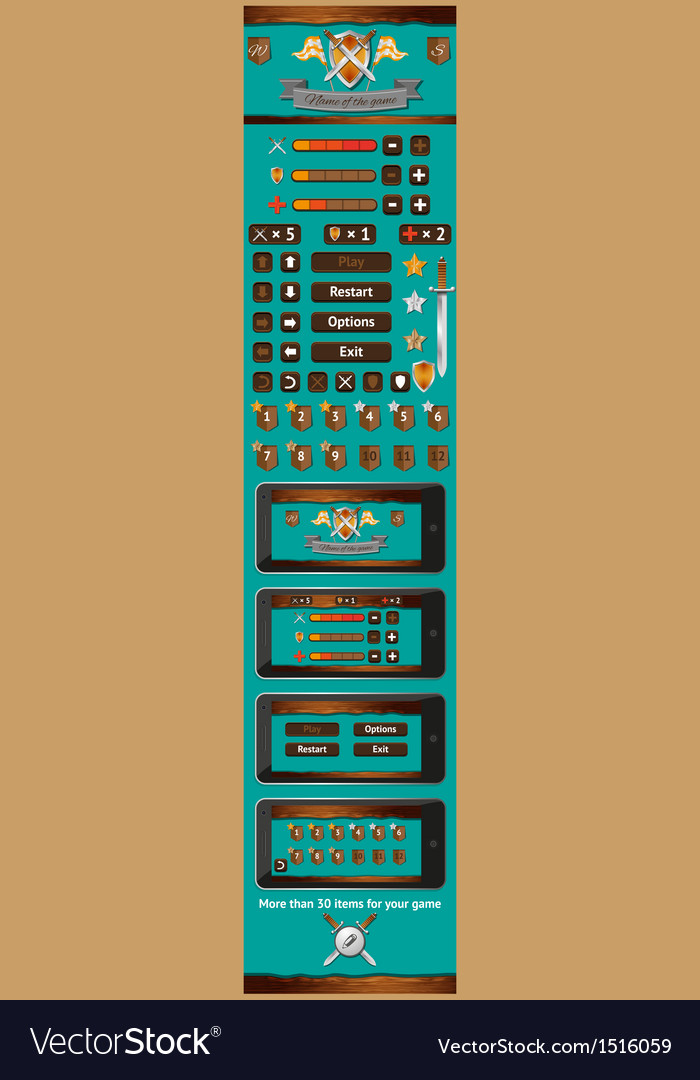 Game UI Interface Elements