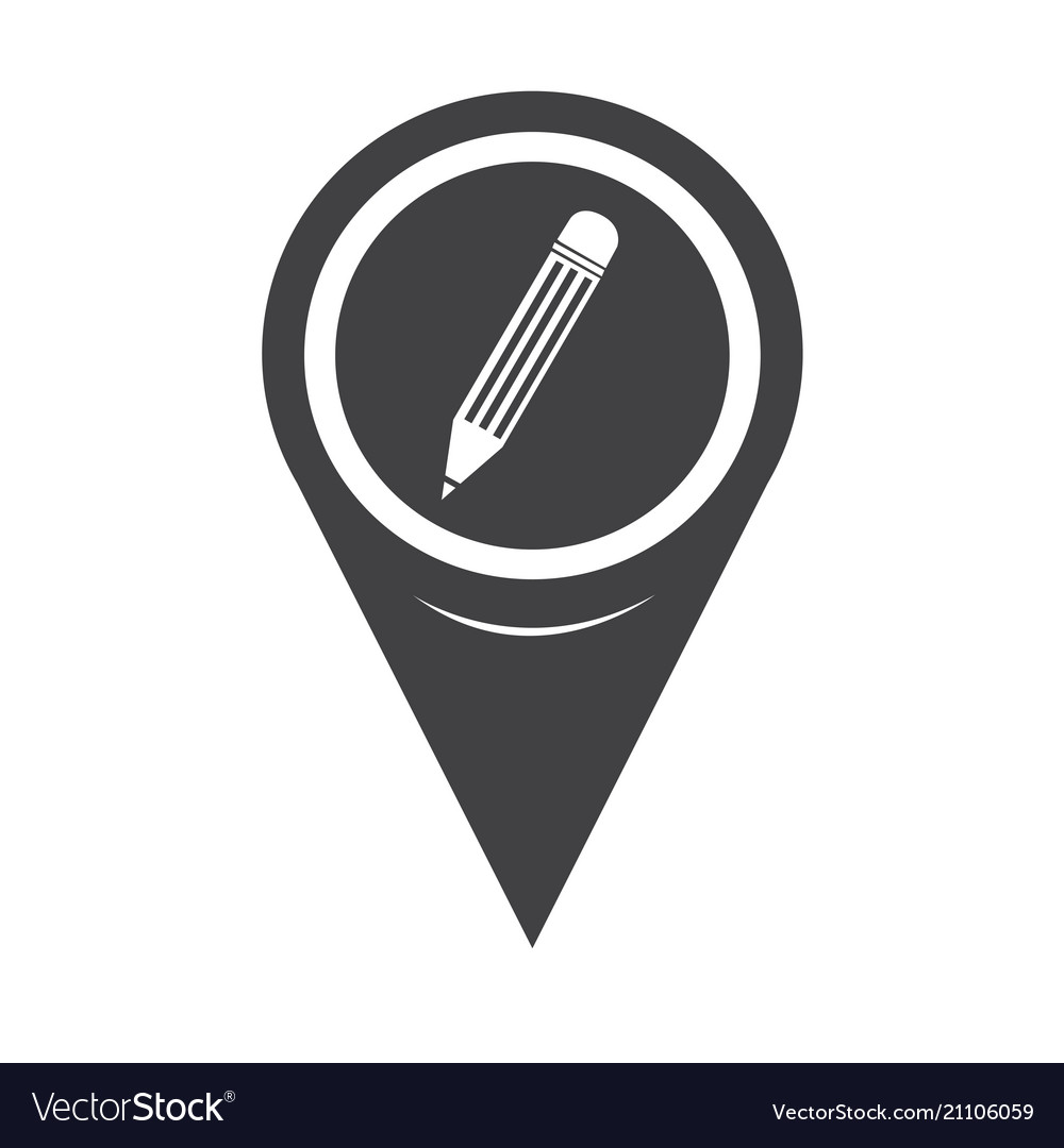 Map pointer pencil icon